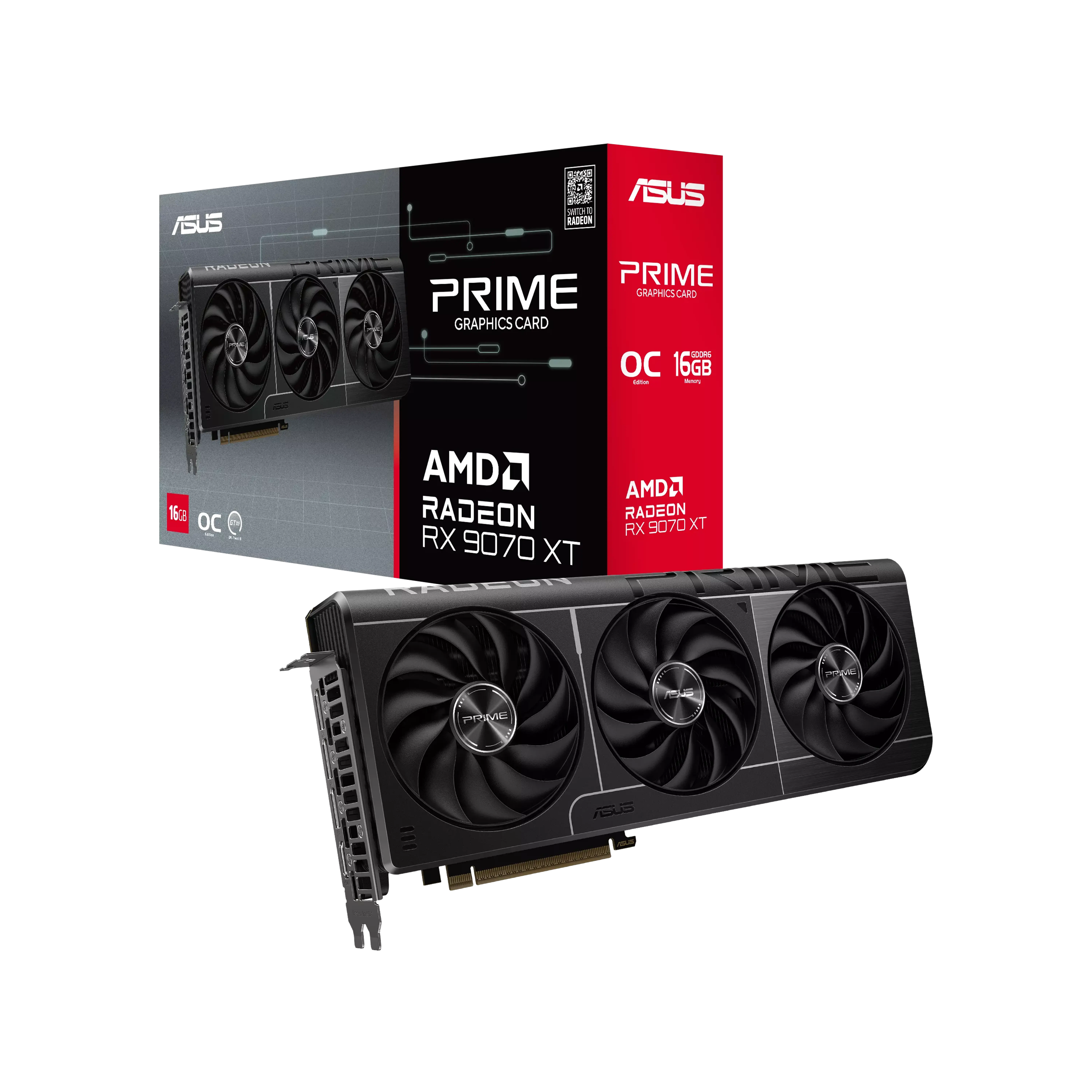 ASUS Prime Radeon RX 9070 XT 16GB GDDR6 OC Edition